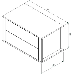 House Beautiful Internal Built-In Two Drawer Unit For Double Wardrobe - Grey -Furniture Sale Store 13864334 1455005843020672