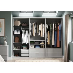 House Beautiful Internal Built-In Two Drawer Unit For Double Wardrobe - Grey -Furniture Sale Store 13864334 1555005843063116