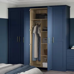 House Beautiful Internal Storage For Double Wardrobe, Dividing Panel, Shelves And Hanging Rail - Oak Effect -Furniture Sale Store 13864345 1545005842723072