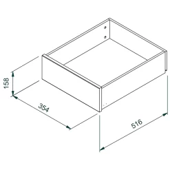 House Beautiful Single Wardrobe Internal Drawer - White -Furniture Sale Store 13864384 4535005843024266