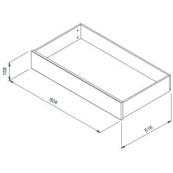 House Beautiful Double Wardrobe Internal Drawer - Oak Effect -Furniture Sale Store 13864389 2315005842964113