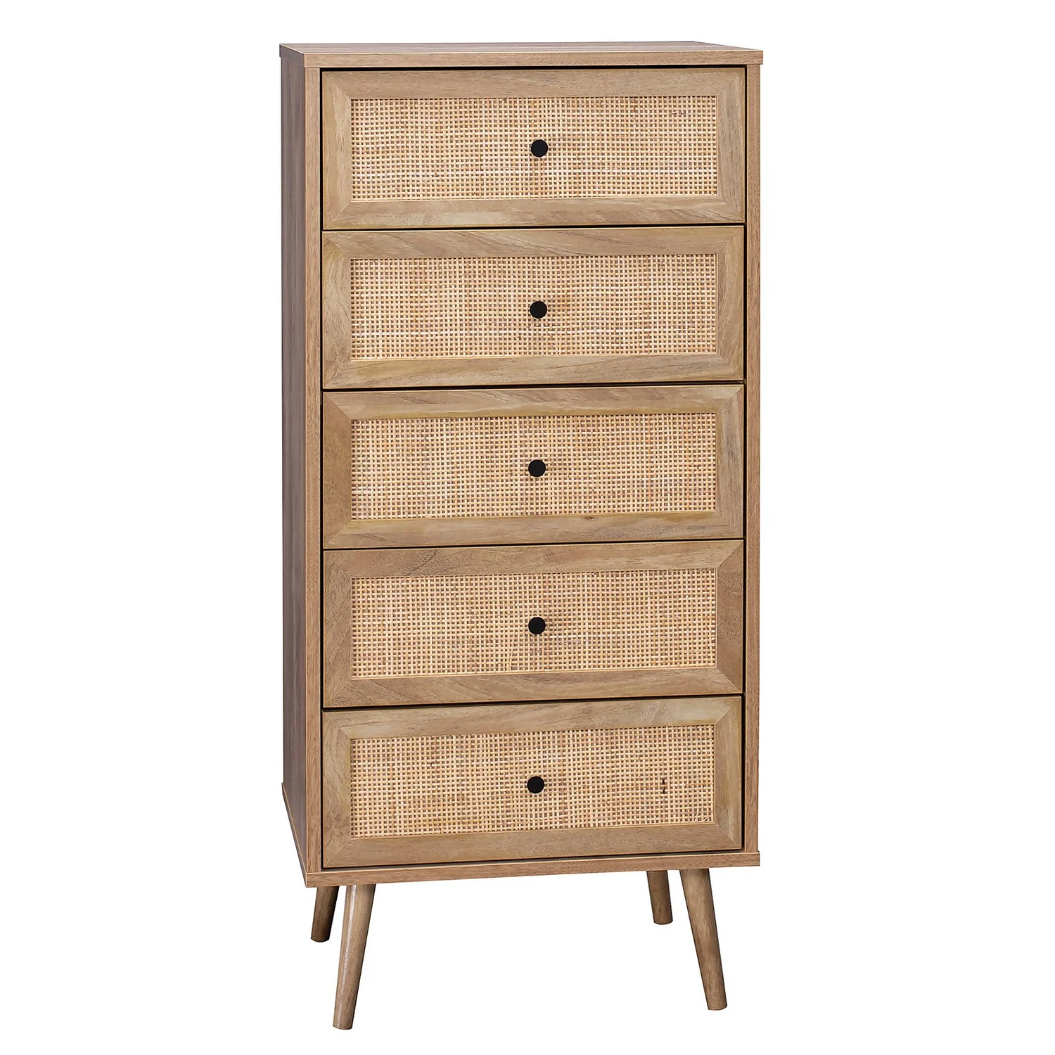 Kubu Rattan 5 Drawer Tallboy 1 Kubu Rattan 5 Drawer Tallboy