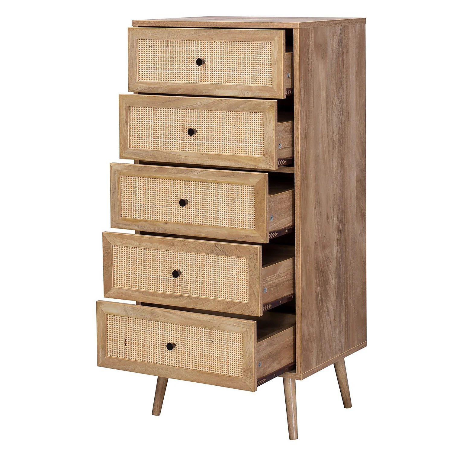 Kubu Rattan 5 Drawer Tallboy 3 Kubu Rattan 5 Drawer Tallboy - Image 3