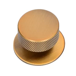 Knurled Brass Knob And Backplate