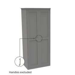 House Beautiful Realm Fitted Look Double Wardrobe, Oak Effect Carcass - Grey Shaker Doors (W) 1001mm X (H) 2256mm 6 House Beautiful Realm Fitted Look Double Wardrobe, Oak Effect Carcass - Grey Shaker Doors (W) 1001mm X (H) 2256mm -Furniture Sale Store 13999775 1515007373502433