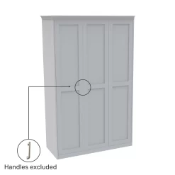 House Beautiful Realm Fitted Look Triple Wardrobe, Oak Effect Carcass - White Shaker Doors (W) 1451mm X (H) 2256mm 6 House Beautiful Realm Fitted Look Triple Wardrobe, Oak Effect Carcass - White Shaker Doors (W) 1451mm X (H) 2256mm -Furniture Sale Store 13999782 1145005586371908