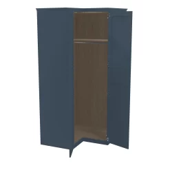 House Beautiful Realm Fitted Look Corner Wardrobe, Oak Effect Carcass - Navy Blue Shaker Doors (W) 1103mm X (H) 2256mm -Furniture Sale Store 13999801 8485007592861326