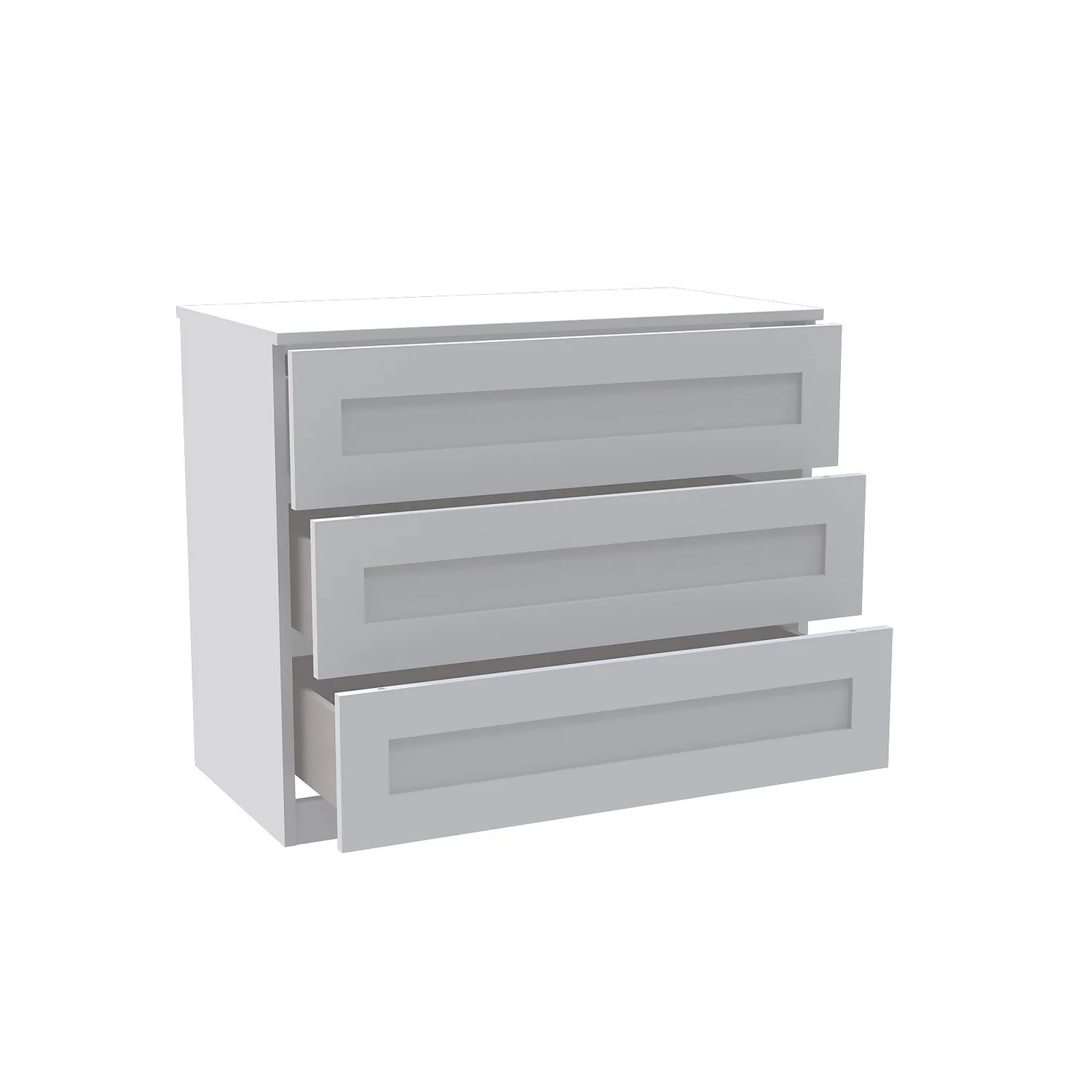 House Beautiful Realm Wide Chest Of Drawers - White Shaker (W) 900mm X (H) 756mm 3 House Beautiful Realm Wide Chest Of Drawers - White Shaker (W) 900mm X (H) 756mm - Image 3