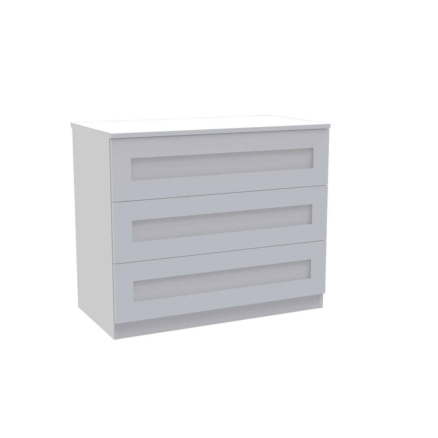 House Beautiful Realm Wide Chest Of Drawers - White Shaker (W) 900mm X (H) 756mm 1 House Beautiful Realm Wide Chest Of Drawers - White Shaker (W) 900mm X (H) 756mm