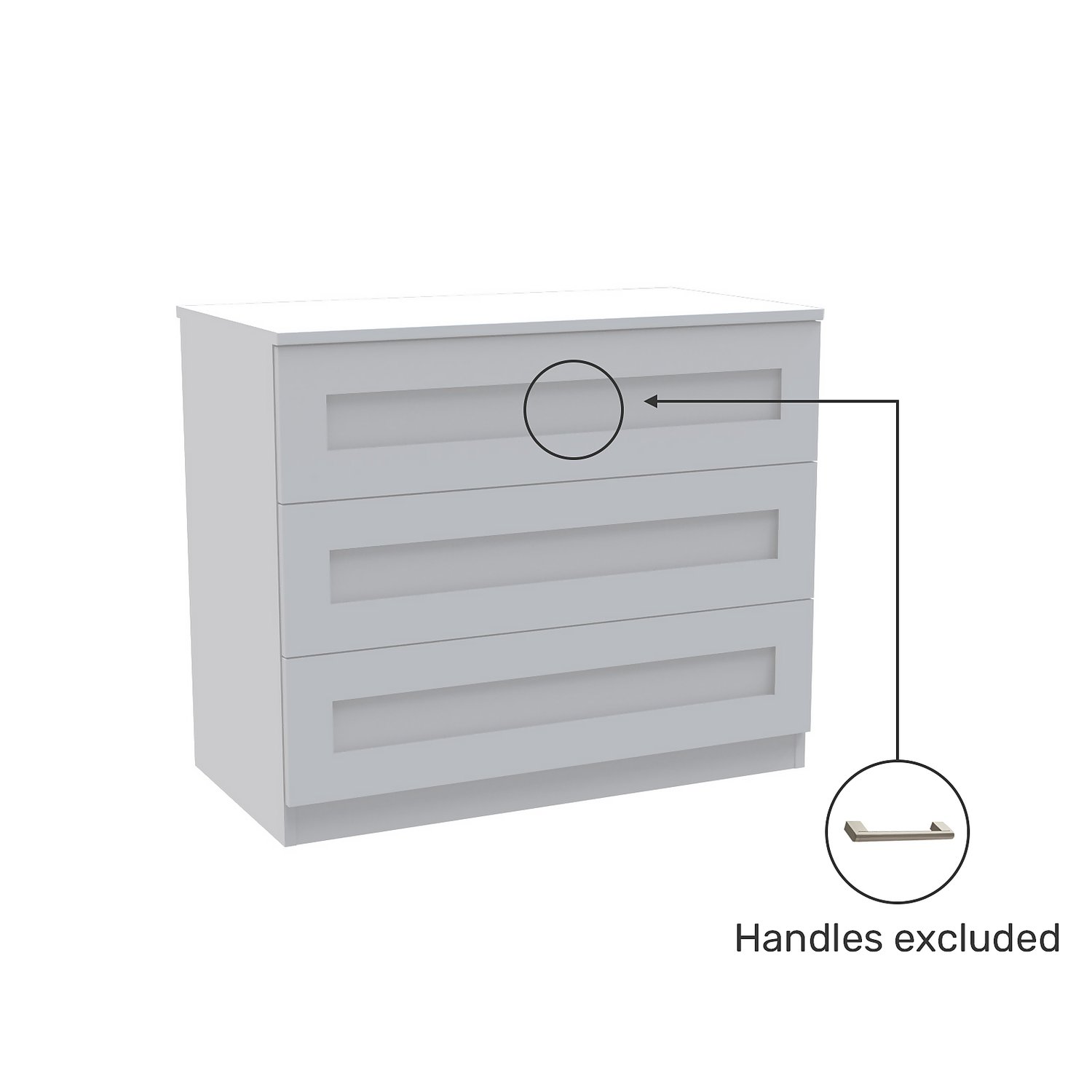 House Beautiful Realm Wide Chest Of Drawers - White Shaker (W) 900mm X (H) 756mm 4 House Beautiful Realm Wide Chest Of Drawers - White Shaker (W) 900mm X (H) 756mm - Image 4