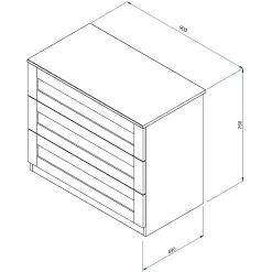 House Beautiful Realm Wide Chest Of Drawers - Grey Shaker (W) 900mm X (H) 756mm -Furniture Sale Store 13999807 8405005577788626