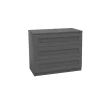 House Beautiful Realm Wide Chest Of Drawers - Carbon Grey Shaker (W) 900mm X (H) 756mm