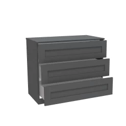 House Beautiful Realm Wide Chest Of Drawers - Carbon Grey Shaker (W) 900mm X (H) 756mm -Furniture Sale Store 13999808 4945011811670933