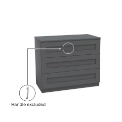 House Beautiful Realm Wide Chest Of Drawers - Carbon Grey Shaker (W) 900mm X (H) 756mm -Furniture Sale Store 13999808 9635014911548952