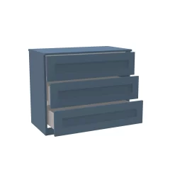 House Beautiful Realm Wide Chest Of Drawers - Navy Blue Shaker (W) 900mm X (H) 756mm -Furniture Sale Store 13999809 3755007592894710