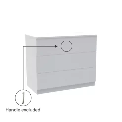 House Beautiful Honest Wide Chest Of Drawers - Gloss White Slab (W) 900mm X (H) 756mm -Furniture Sale Store 13999812 1225005578054843