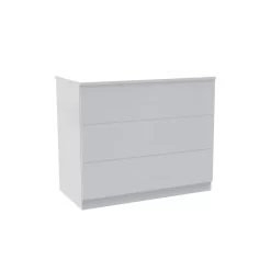 House Beautiful Honest Wide Chest Of Drawers - Gloss White Slab (W) 900mm X (H) 756mm