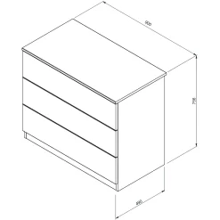 House Beautiful Honest Wide Chest Of Drawers - Gloss Grey Slab (W) 900mm X (H) 756mm -Furniture Sale Store 13999813 1085005575310170