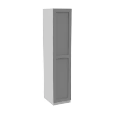 House Beautiful Realm Single Wardrobe, White Carcass - Grey Shaker Door (W) 450mm X (H) 2196mm