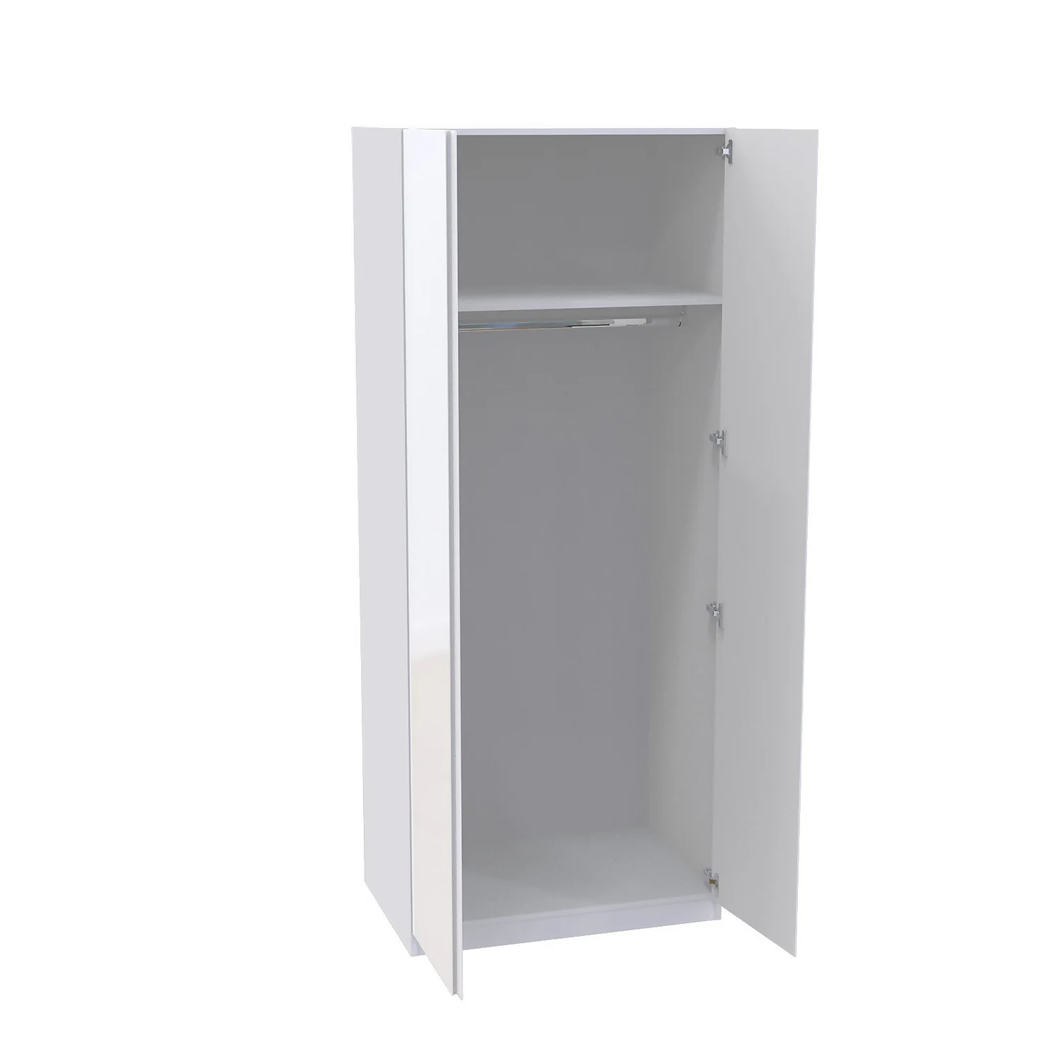 House Beautiful Escape Double Wardrobe, White Carcass - Gloss White Handleless Doors (W) 900mm X (H) 2196mm 3 House Beautiful Escape Double Wardrobe, White Carcass - Gloss White Handleless Doors (W) 900mm X (H) 2196mm - Image 3