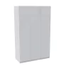 House Beautiful Honest Triple Wardrobe, White Carcass - Gloss White Slab Doors (W) 1350mm X (H) 2196mm