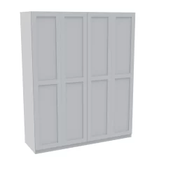 House Beautiful Realm Quad Wardrobe, White Carcass - White Shaker Doors (W) 1800mm X (H) 2196mm
