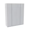 House Beautiful Escape Quad Wardrobe, White Carcass - Gloss White Handleless Doors (W) 1800mm X (H) 2196mm
