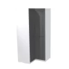 House Beautiful Realm Corner Wardrobe, White Carcass - Carbon Grey Shaker Doors (W) 1053mm X (H) 2196mm