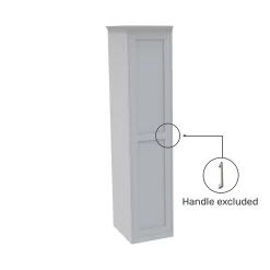 House Beautiful Realm Fitted Look Single Wardrobe, White Carcass - White Shaker Door (W) 551mm X (H) 2256mm -Furniture Sale Store 13999866 2395005586487570