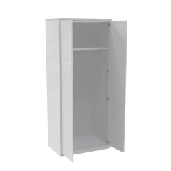 House Beautiful Honest Fitted Look Double Wardrobe, White Carcass - Gloss White Slab Doors (W) 940mm X (H) 2226mm -Furniture Sale Store 13999879 1265005573554753