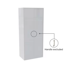 House Beautiful Honest Fitted Look Double Wardrobe, White Carcass - Gloss White Slab Doors (W) 940mm X (H) 2226mm -Furniture Sale Store 13999879 8315005573635096