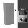 House Beautiful Honest Fitted Look Double Wardrobe, White Carcass - Gloss Grey Slab Doors (W) 940mm X (H) 2226mm