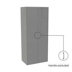 House Beautiful Honest Fitted Look Double Wardrobe, White Carcass - Gloss Grey Slab Doors (W) 940mm X (H) 2226mm 6 House Beautiful Honest Fitted Look Double Wardrobe, White Carcass - Gloss Grey Slab Doors (W) 940mm X (H) 2226mm -Furniture Sale Store 13999881 2825005574984448