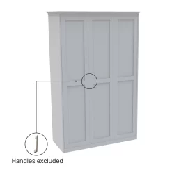 House Beautiful Realm Fitted Look Triple Wardrobe, White Carcass - White Shaker Doors (W) 1451mm X (H) 2256mm -Furniture Sale Store 13999882 1125005586319792
