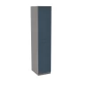 House Beautiful Realm Single Wardrobe, Grey Carcass - Navy Blue Shaker Door (W) 450mm X (H) 2196mm