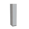 House Beautiful Escape Single Wardrobe, Grey Carcass - Gloss White Handleless Door (W) 450mm X (H) 2196mm