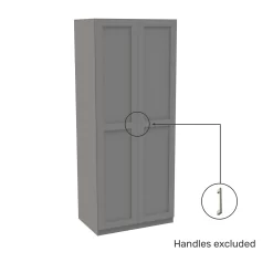 House Beautiful Realm Double Wardrobe, Grey Carcass - Grey Shaker Doors (W) 900mm X (H) 2196mm -Furniture Sale Store 13999919 1055005586408415