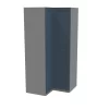 House Beautiful Realm Corner Wardrobe, Grey Carcass - Navy Blue Shaker Doors (W) 1053mm X (H) 2196mm