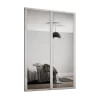 Shaker 2 Door Sliding Wardrobe Kit Mirror With Dove Grey Frame (W)1145 X (H)2260mm