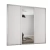 Shaker 3 Door Sliding Wardrobe Kit Dove Grey Panel / Mirror With Dove Grey Frame (W)2136 X (H)2260mm