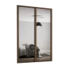 Shaker 2 Door Sliding Wardrobe Kit Mirror With Walnut Frame (W)1753 X (H)2260mm