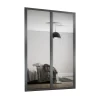 Shaker 2 Door Sliding Wardrobe Kit Mirror With Graphite Frame (W)1145 X (H)2260mm